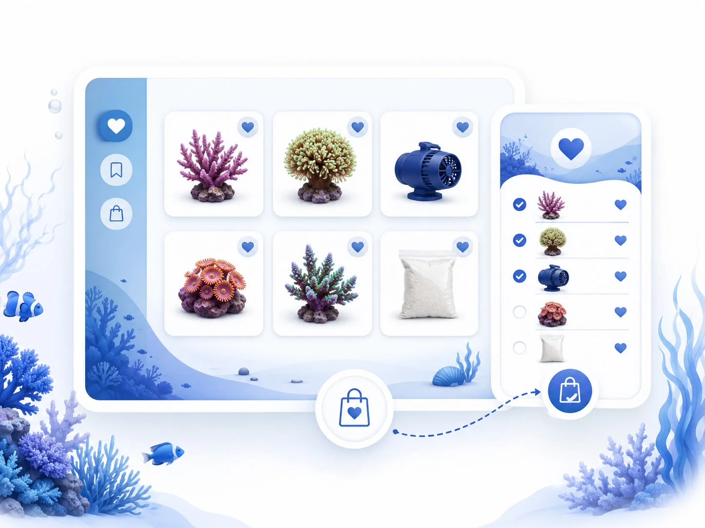 Liste de course et favoris RecifAtHome